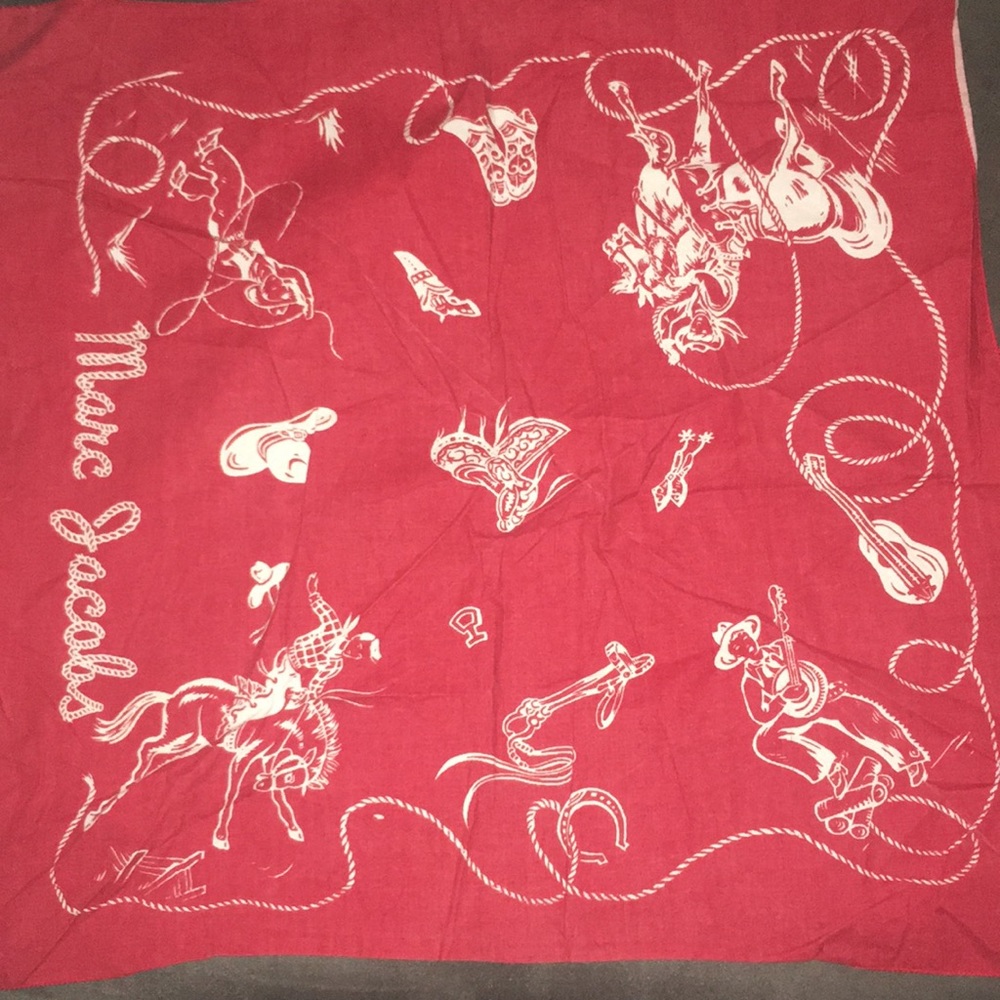 Marc JACOBS Red cotton handkerchief scarf